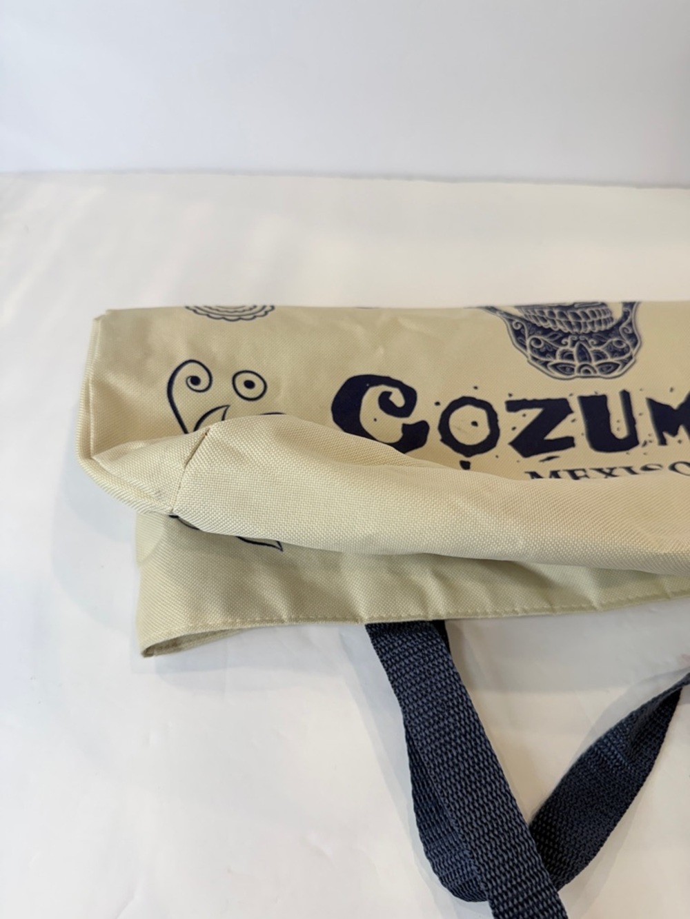 Cozumel Mexico Tote Bag Sugar Skull Beach Travel Zip Shopper Large - Picture 8 of 16